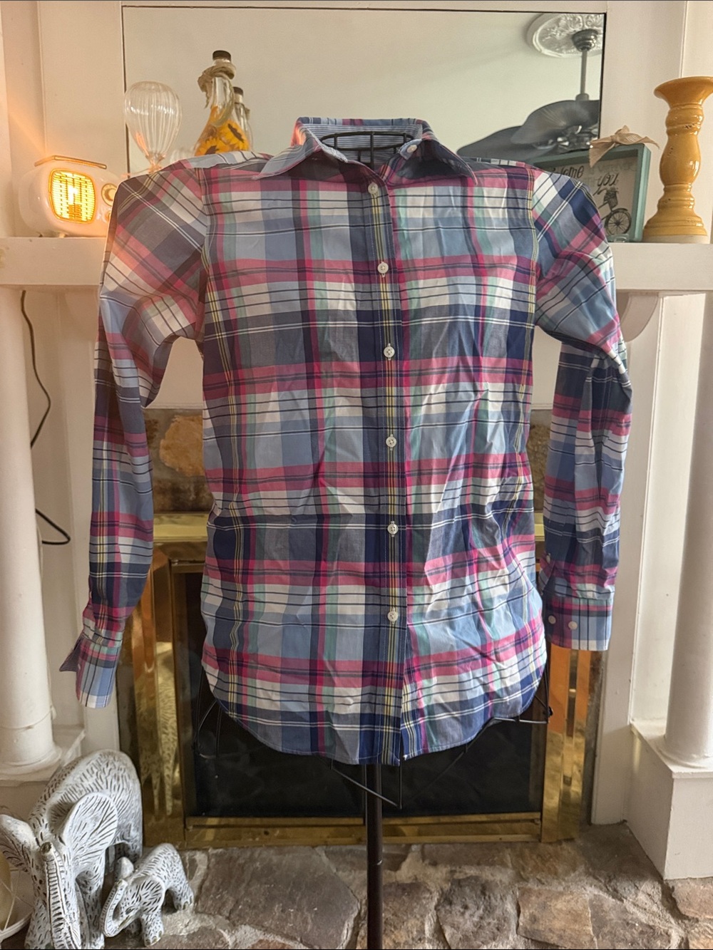 Chaps Multicolor Plaid Button-Up Shirt